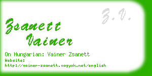 zsanett vainer business card